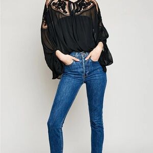 Hayden Sheer Peasant Top S/M
